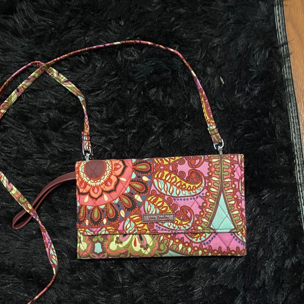 Vera Bradley Multicolor Paisley Convertible Crossbody Wallet